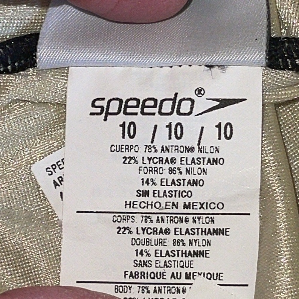 Speedo Black Wide Strap Cross Back One Piece Swimsuit - Picture 6 of 6